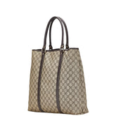 グッチ GGスプリーム トートバッグ 223668 ベージュ ブラウン PVC レザー レディース GUCCI 【中古】